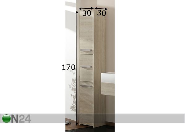 Vannitoakapp 30 cm mõõdud