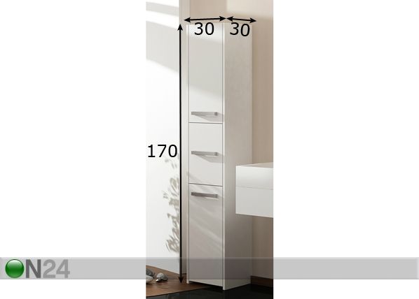 Vannitoakapp 30 cm mõõdud