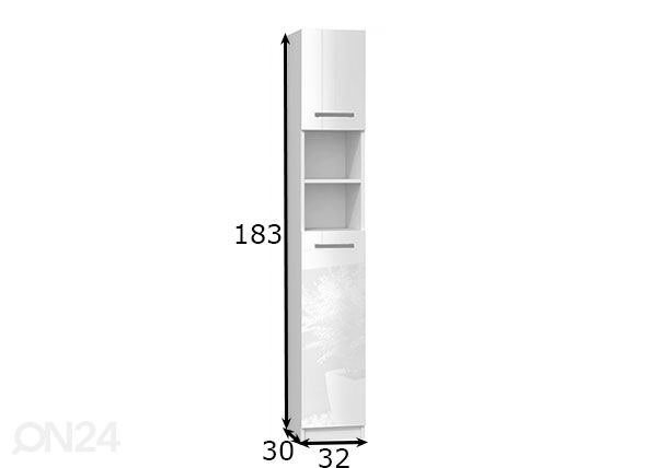 Vannitoakapp 32 cm mõõdud