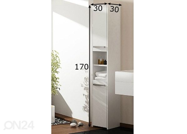 Vannitoakapp Clara 30 cm mõõdud