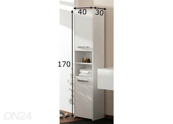 Vannitoakapp Clara 40 cm mõõdud