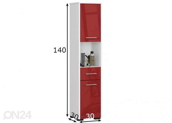 Vannitoakapp Fin mõõdud