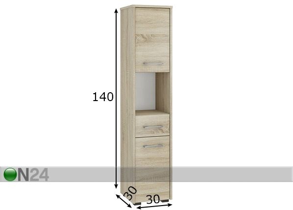 Vannitoakapp Fin mõõdud