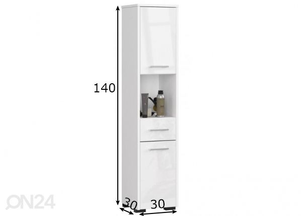 Vannitoakapp Fin mõõdud