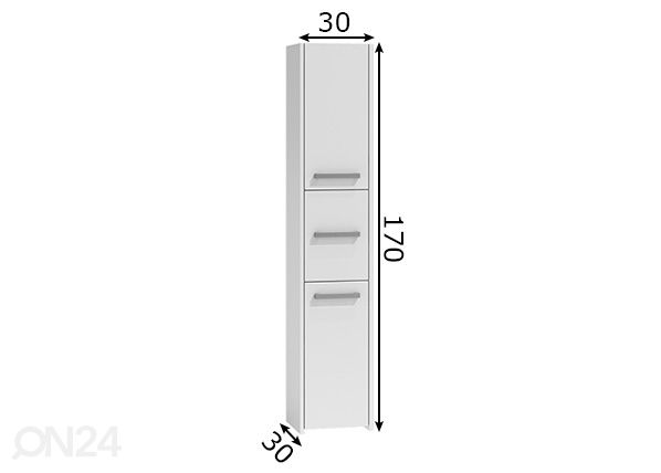Vannitoakapp Pascal 30 cm mõõdud
