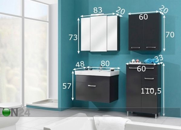 Vannitoakomplekt 311 mõõdud