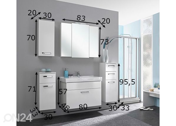 Vannitoakomplekt 312 mõõdud