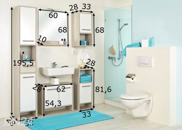 Vannitoakomplekt 350 mõõdud