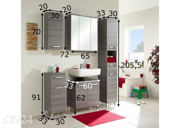 Vannitoakomplekt 912 mõõdud