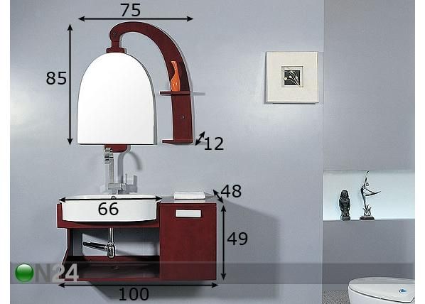 Vannitoakomplekt Efit mõõdud
