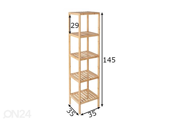 Vannitoariiul Bamboo mõõdud