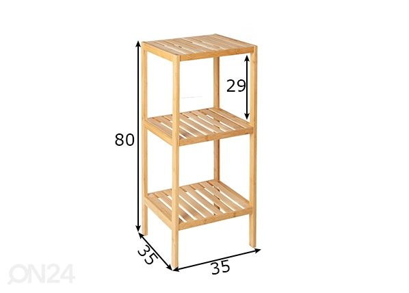 Vannitoariiul Bamboo mõõdud