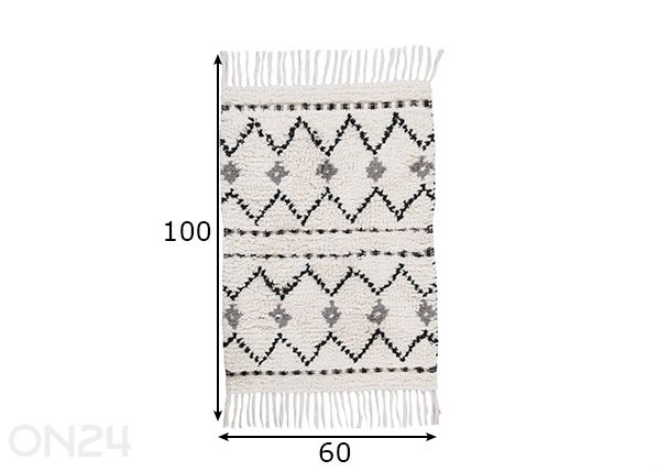 Vannitoavaip Ethno Bath Zigzag 60x100 cm mõõdud