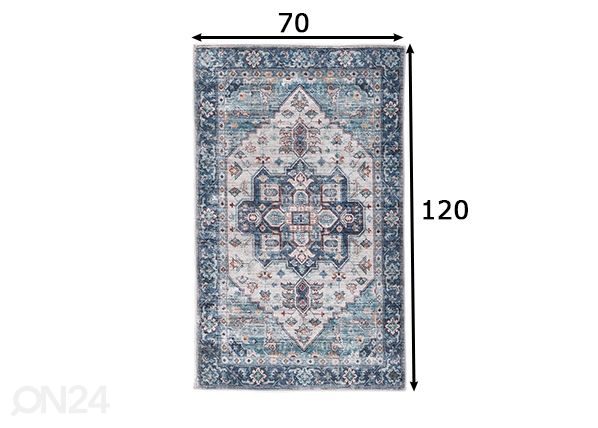 Vannitoavaip Tom Tailor Oriental Bath 70x120 cm, türkiis mõõdud