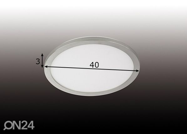Vannitoavalgusti Gotland LED Ø40 cm, nikkel mõõdud