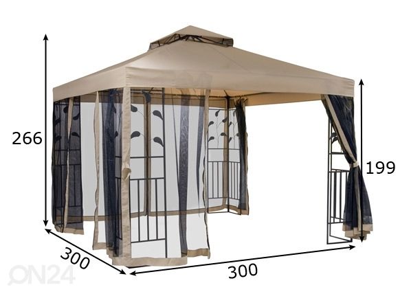 Varikatus Leaf 3x3 m mõõdud