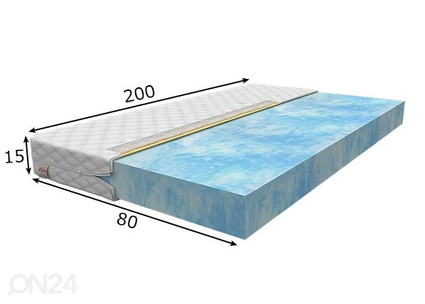 Vedrudeta madrats 80x200 cm mõõdud