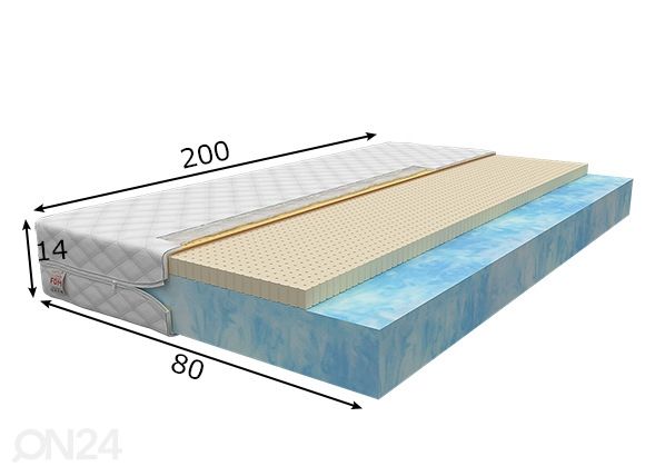 Vedrudeta madrats Toti 80x200 cm mõõdud