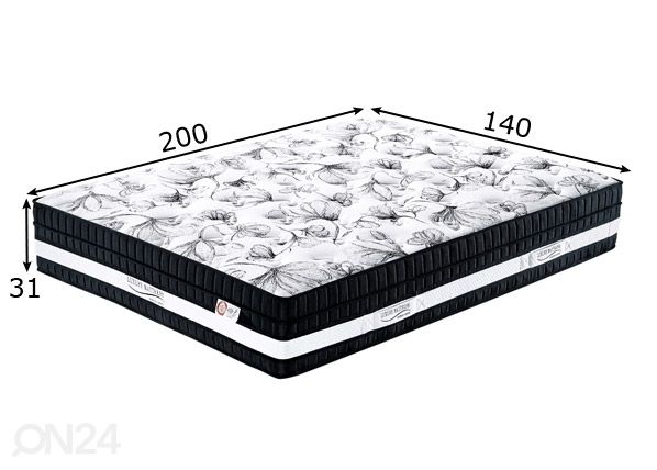Vedrumadrats 140x200 cm mõõdud