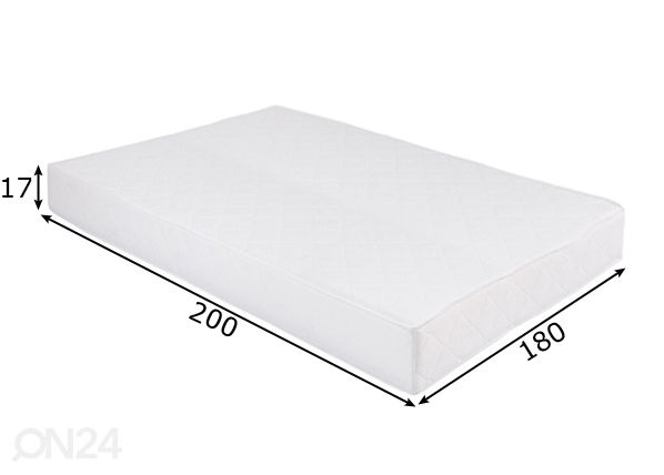 Vedrumadrats 180x200 cm mõõdud