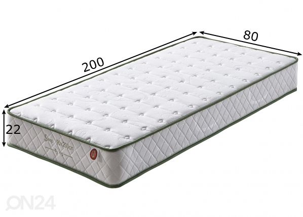Vedrumadrats 80x200 cm mõõdud