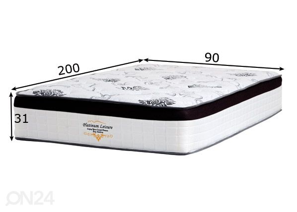 Vedrumadrats 90x200 cm mõõdud
