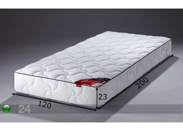 Vedrumadrats BLACK Zoned Multipocket TempSmart™ 120x200 cm mõõdud