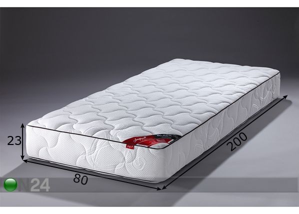 Vedrumadrats BLACK Zoned Multipocket TempSmart™ 80x200 cm mõõdud