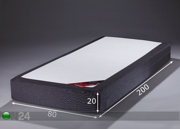 Vedrumadrats BLACK Zoned Multipocket TempSmart™ mööblikangaga 80x200 cm mõõdud