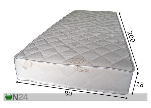 Vedrumadrats Comfort 80x200 cm mõõdud