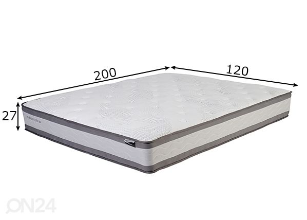 Vedrumadrats Harmony Duo 120x200 cm mõõdud
