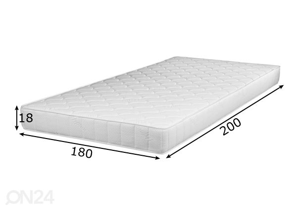 Vedrumadrats Hypnos Jupiter pocket 5-zone ja latexiga 180x200 cm mõõdud