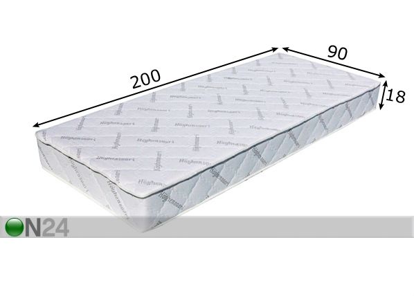 Vedrumadrats Hypnos Venus 90x200 cm mõõdud