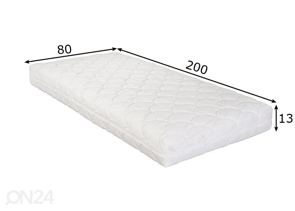 Vedrumadrats Hypnos Vesta 80x200x13 cm, BAMBOO mõõdud