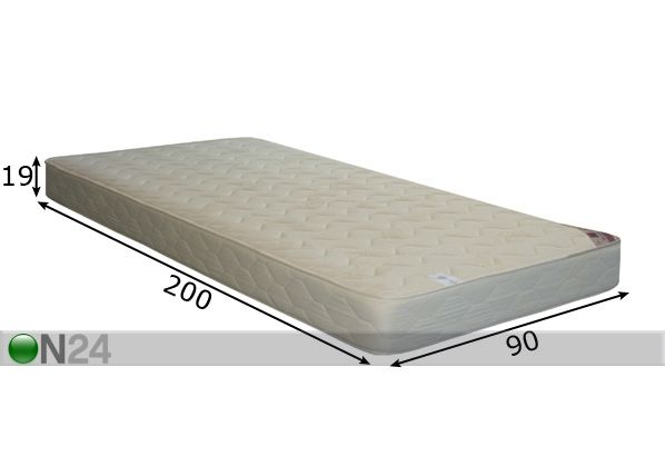 Vedrumadrats Iris 90x200 cm mõõdud
