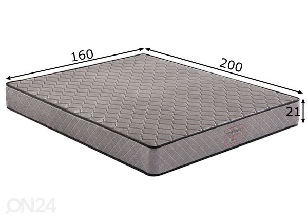 Vedrumadrats Lux Pocket Silver 160x200 cm