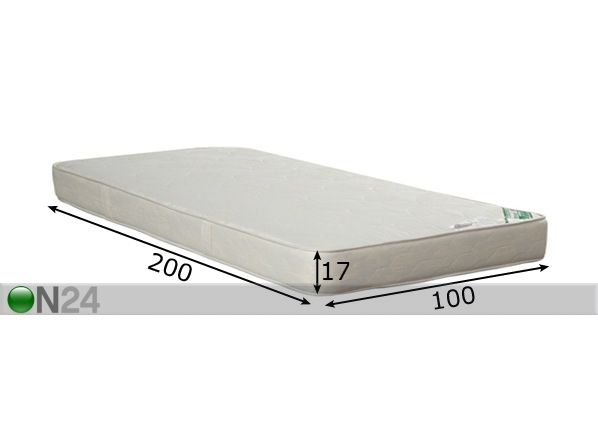 Vedrumadrats Madal Ökoloogiline 100x200 cm mõõdud
