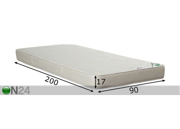 Vedrumadrats Madal Ökoloogiline 90x200 cm mõõdud