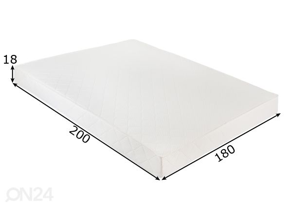 Vedrumadrats Pocket Orthopedic 180x200 cm mõõdud