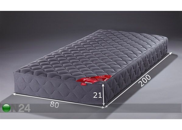 Vedrumadrats RED Zoned Pocket Dark 80x200 cm mõõdud