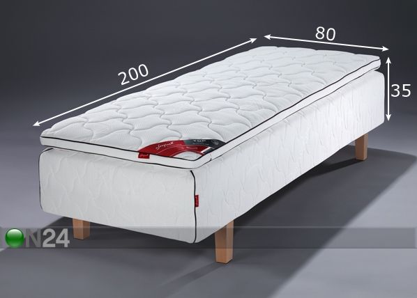 Vedruvoodi Black Multipocket Tempsmart + Top Tempsmart 80x200 cm mõõdud