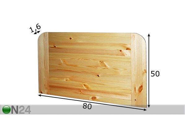 Vedruvoodi ots 80x50 cm mõõdud