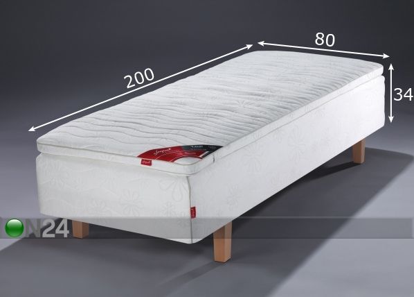 Vedruvoodi Red Pocket + Top HR- foam 80x200 cm mõõdud