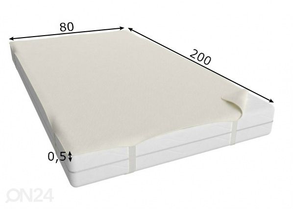 Veekindel madratsikaitse 80x200 cm mõõdud