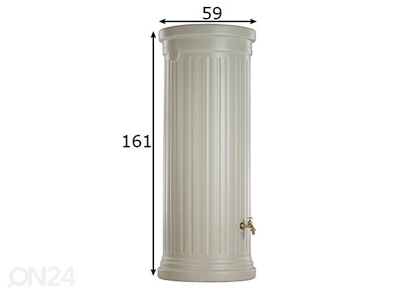 Veenõu Column Tank Sandstone 330 L mõõdud