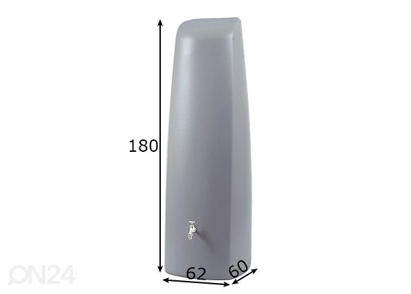 Veenõu Elegance Stone Gray 400 L mõõdud