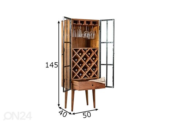 Veinikapp Bodega mõõdud