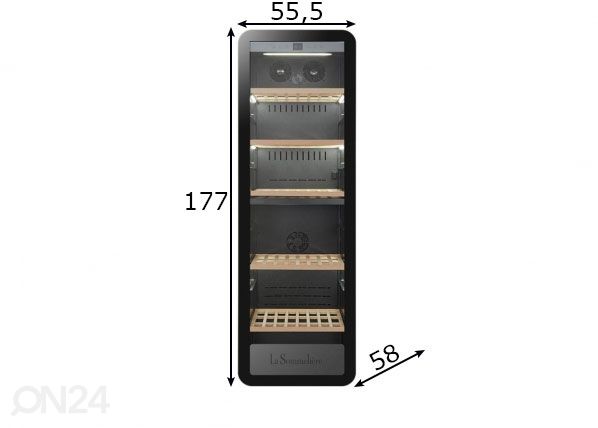 Veinikülmik La Sommeliere APOGEE190DZ mõõdud