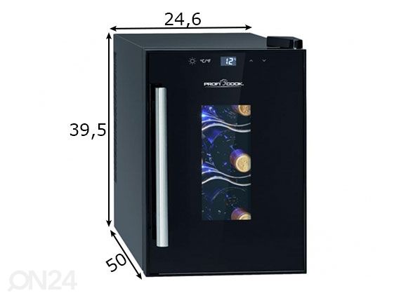 Veinikülmik ProfiCook PCWK1230 mõõdud