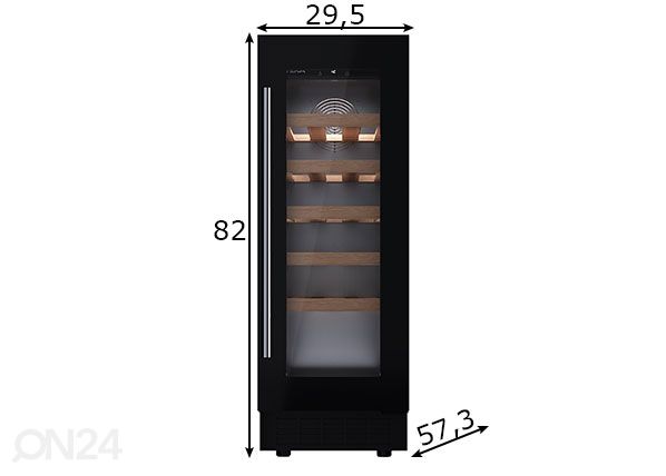 Veinikülmik Teka RVU10020GBK mõõdud